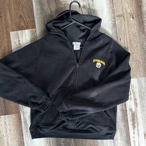 NFL For Her Black Terry/Fleece Steelers Jacket